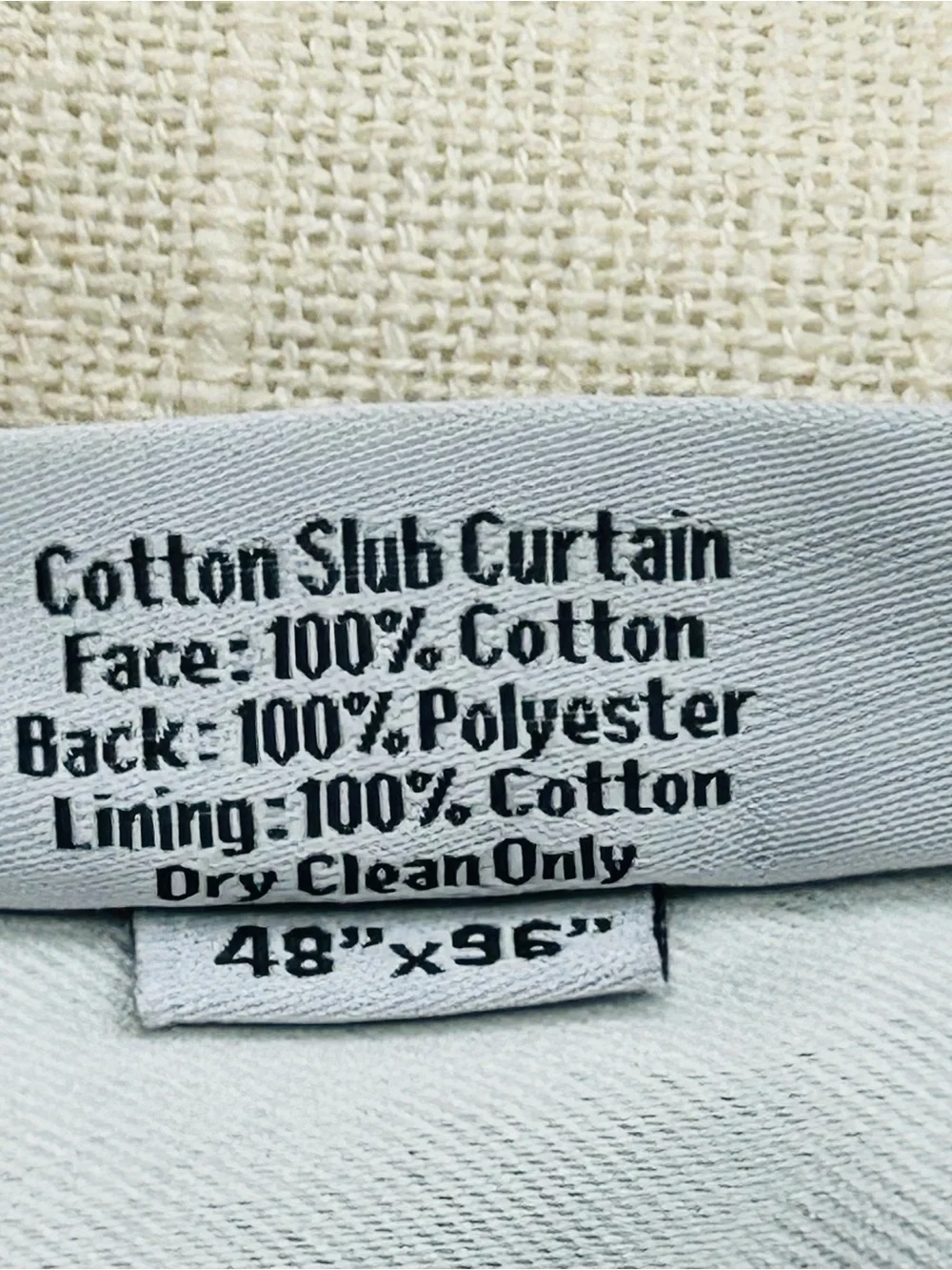 QUINCE Set Of 2 48x96 Cotton Slub Room Darkening Curtains Natural 0371
